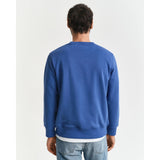 Gant Reg Shield Crew Neck Sweat In Rich Blue