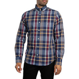 Gant Regular Classic Poplin Check Shirt In Persian Blue