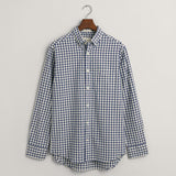 Gant Regular Fit Checked Archive Oxford Shirt in Deep Blue