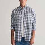 Gant Regular Fit Checked Archive Oxford Shirt in Deep Blue