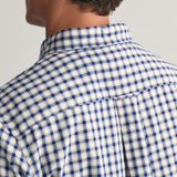 Gant Regular Fit Checked Archive Oxford Shirt in Deep Blue