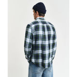 GANT Regular Fit Checked Flannel Shirt In Green