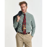 GANT Regular Fit Classic Gingham Poplin Shirt In Forest Green