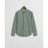 GANT Regular Fit Classic Gingham Poplin Shirt In Forest Green