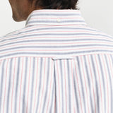 GANT Regular Fit Classic Striped Oxford Shirt in White