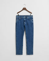 GANT Regular Fit Clean Wash Jeans in Mid Vintage Blue