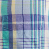 Gant Regular Fit Colorful Madras Short Sleeve Shirt in Capri Blue