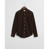 GANT Regular Fit Corduroy Shirt In Rich Brown
