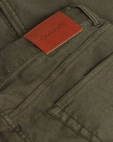 GANT Regular Fit Cotton Linen Jeans in Juniper Green