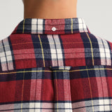 GANT Regular Fit Flannel Check Shirt in Wine Red