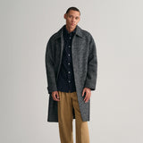 GANT Regular Fit Flannel Melange Shirt In Dusty Navy