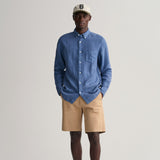 GANT Regular Fit Garment-Dyed Linen Shirt