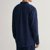 GANT Regular Fit Garment-Dyed Linen Shirt Marine