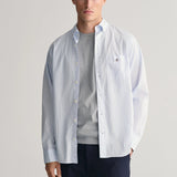 Gant Regular Fit Gingham Poplin Shirt in Light Blue