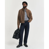 Gant Regular Fit Gingham Twill Shirt In Naval Blue