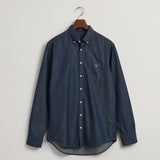 GANT Regular Fit Indigo Shirt in Dark Blue