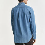 GANT Regular Fit Indigo Shirt Semi In Light Blue
