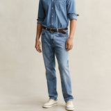 GANT Regular Fit Jeans Semi In Light Blue