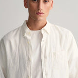 GANT Regular Fit Linen Shirt White