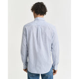 GANT Regular Fit Micro Checked Classic Poplin Shirt In Clear Sky