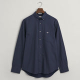 GANT Regular Fit Micro Print Shirt in Marine