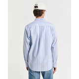 GANT Regular Fit Multi Striped Classic Oxford Shirt In Light blue
