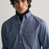 GANT Regular Fit Oxford Shirt In Persian Blue