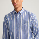 GANT Regular Fit Oxford Wide Stripe Shirt College Blue