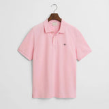 GANT Regular Fit Shield Piqué Polo Shirt in California Pink
