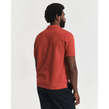 GANT Regular Fit Shield Piqué Polo Shirt In Modern Rust