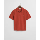 GANT Regular Fit Shield Piqué Polo Shirt In Modern Rust