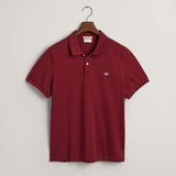 Gant Regular Fit Shield Piqué Polo Shirt in Plumped Red