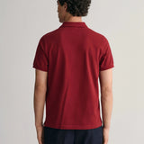 Gant Regular Fit Shield Piqué Polo Shirt in Plumped Red