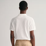 GANT Regular Fit Shield Piqué Polo Shirt In White