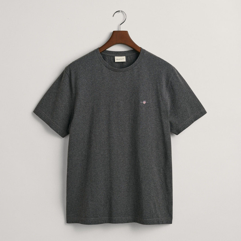 GANT Regular Fit Shield T-Shirt in Antracit Melange – Elys Wimbledon
