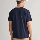 GANT Regular Fit Shield T-Shirt In Evening Blue