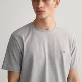 GANT Regular Fit Shield T-Shirt In Grey