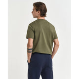 GANT Regular Fit Shield T-Shirt In Moss Green