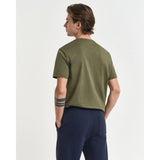 GANT Regular Fit Shield T-Shirt In Moss Green
