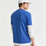 GANT Regular Fit Shield T-Shirt in Rich Blue