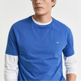 GANT Regular Fit Shield T-Shirt in Rich Blue