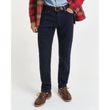 GANT Regular Fit Soft Twill Jeans In Evening Blue