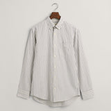Gant Regular Fit Striped Archive Oxford Shirt in Eggshell