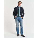 GANT Regular Fit Striped Classic Oxford Shirt In Rich Blue