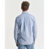 GANT Regular Fit Striped Classic Oxford Shirt In Rich Blue