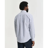 GANT Regular Fit Striped Classic Poplin Shirt In Clear Sky