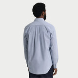 GANT Regular Fit Striped Dobby Dot Shirt In College Blue