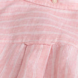 GANT Regular Fit Striped Linen Shirt In Geranium Pink
