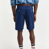 GANT Regular Fit Sunfaded Chino Shorts In Persian Blue