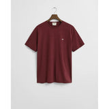 GANT Regular Fit T-Shirt In Bordeaux Melange